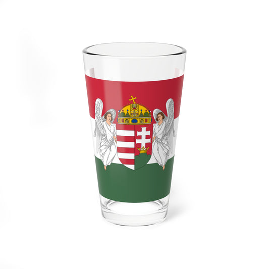 Flag of Hungary 1915-1918 angels 3-2 aspect ratio (Hungary) Pint Glass 16oz