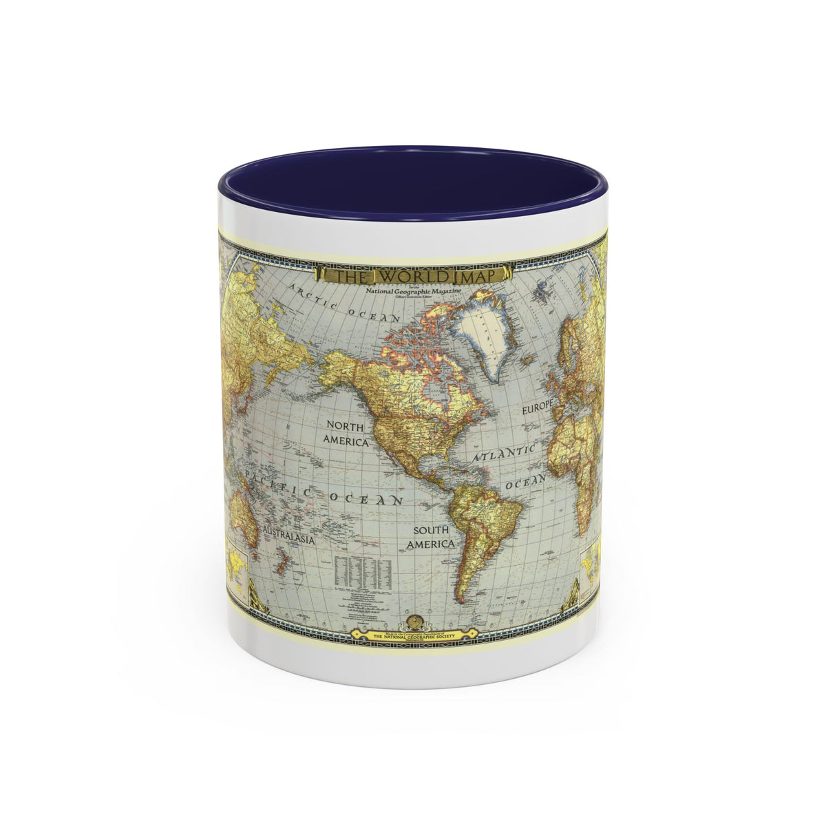 World Map (1943) (Map) Accent Coffee Mug