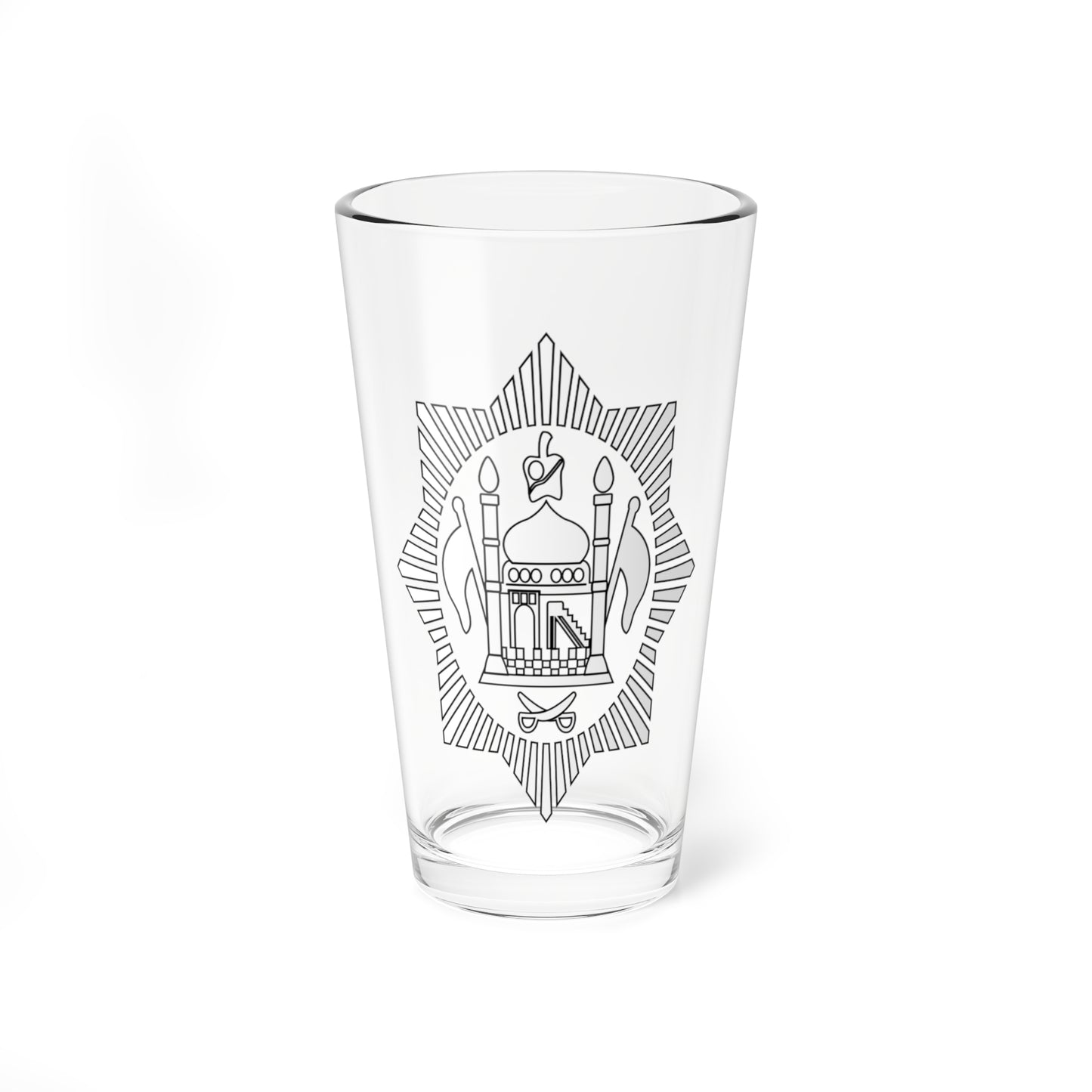 Emblem of Afghanistan 1919-1928 oval (Afghanistan) (Coat of Arms) Pint Glass 16oz