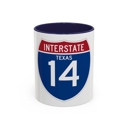 Interstate 14 (U.S. Highways) Accent Coffee Mug