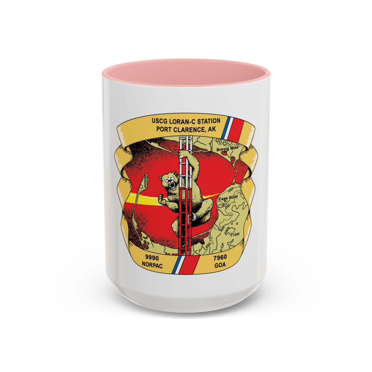 USCG Loran C  Station Port Clarence AK (U.S. Coast Guard) Accent Coffee Mug
