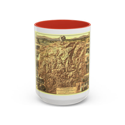USA - New Hampshire's White Mountains (1937) (Map) Accent Coffee Mug