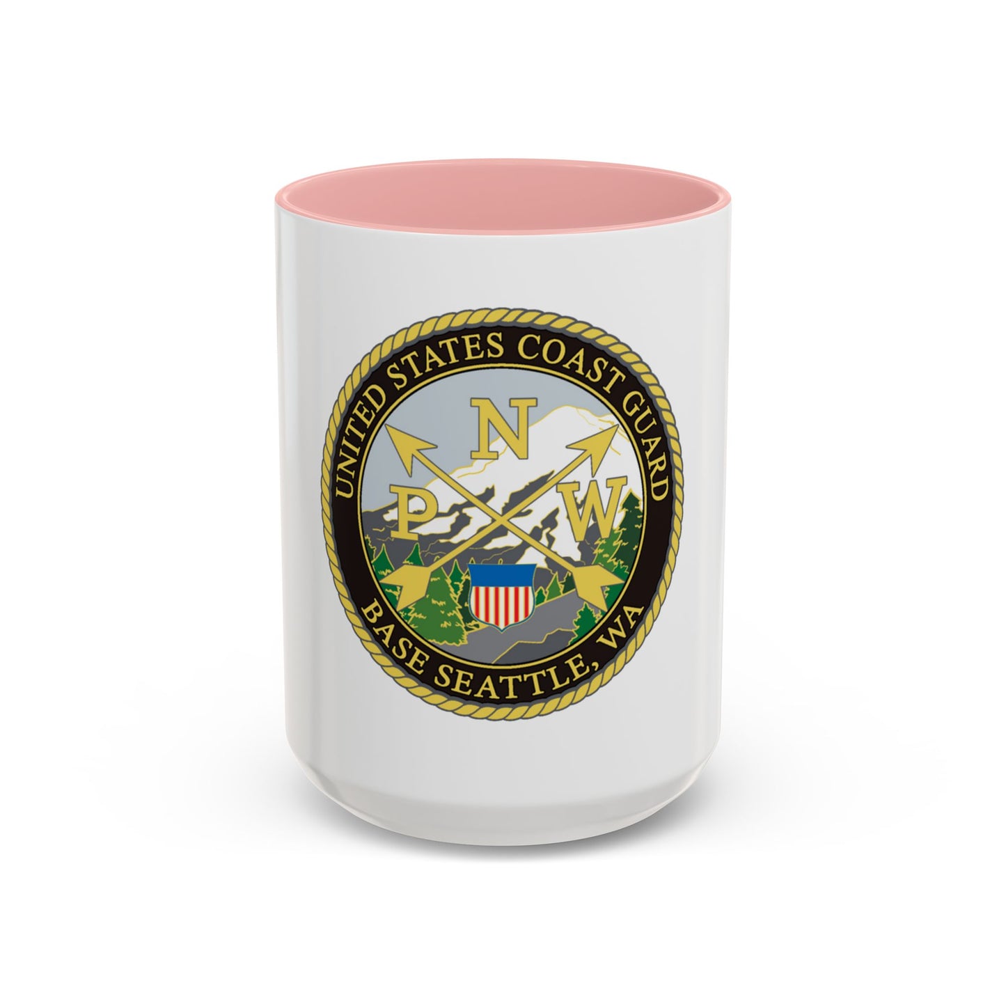 USCG Base Seattle (U.S. Coast Guard) Accent Coffee Mug