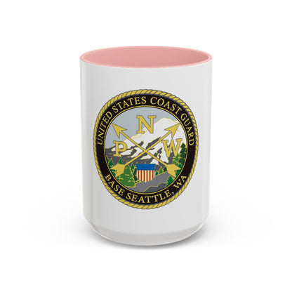 USCG Base Seattle (U.S. Coast Guard) Accent Coffee Mug