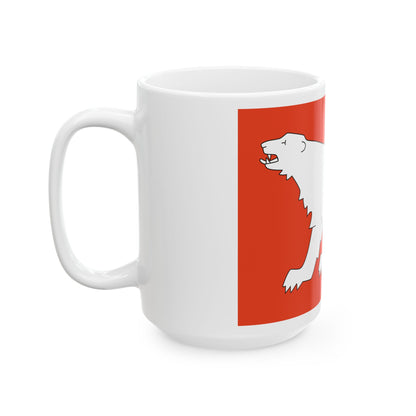 Flag of Hammerfest Troms og Finnmark Norway - White Coffee Mug-Go Mug Yourself