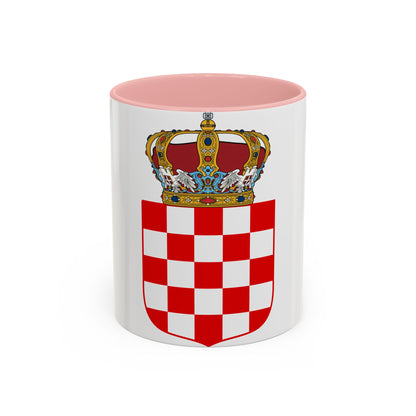 Coat of Arms of the Banate of Croatia - Accent Coffee Mug