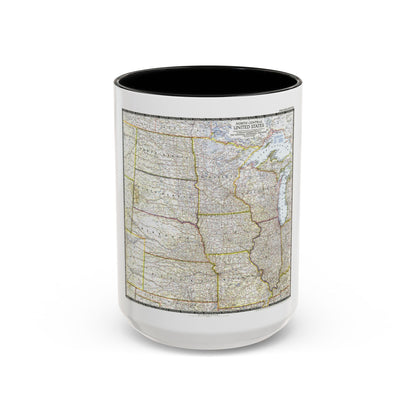USA - North Central (1948) (Map) Accent Coffee Mug