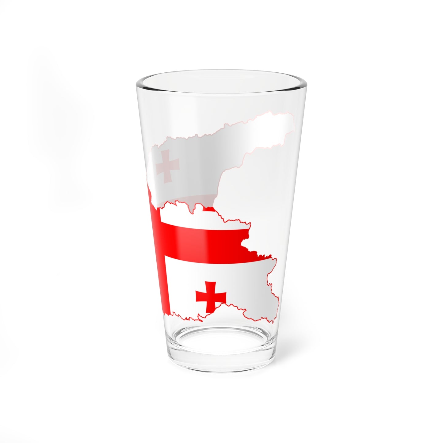 Flag map of Georgia (Georgia) Pint Glass 16oz