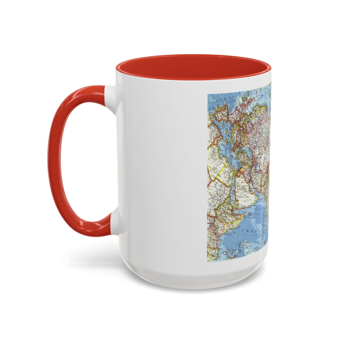 Asia and Adjacent Areas (1959) (Map) Accent Coffee Mug