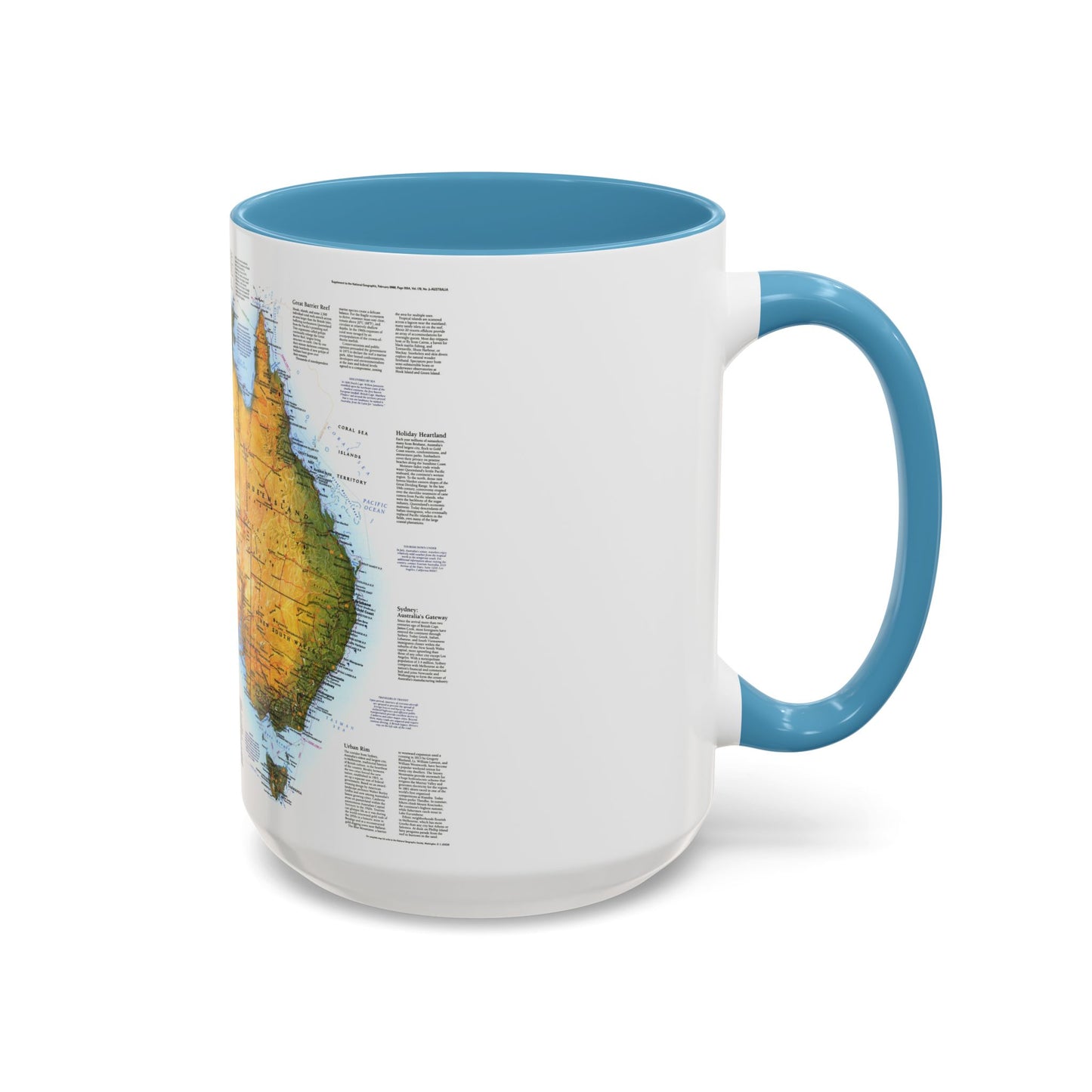 Australia - A Traveller's Look (1988) (Map) Accent Coffee Mug