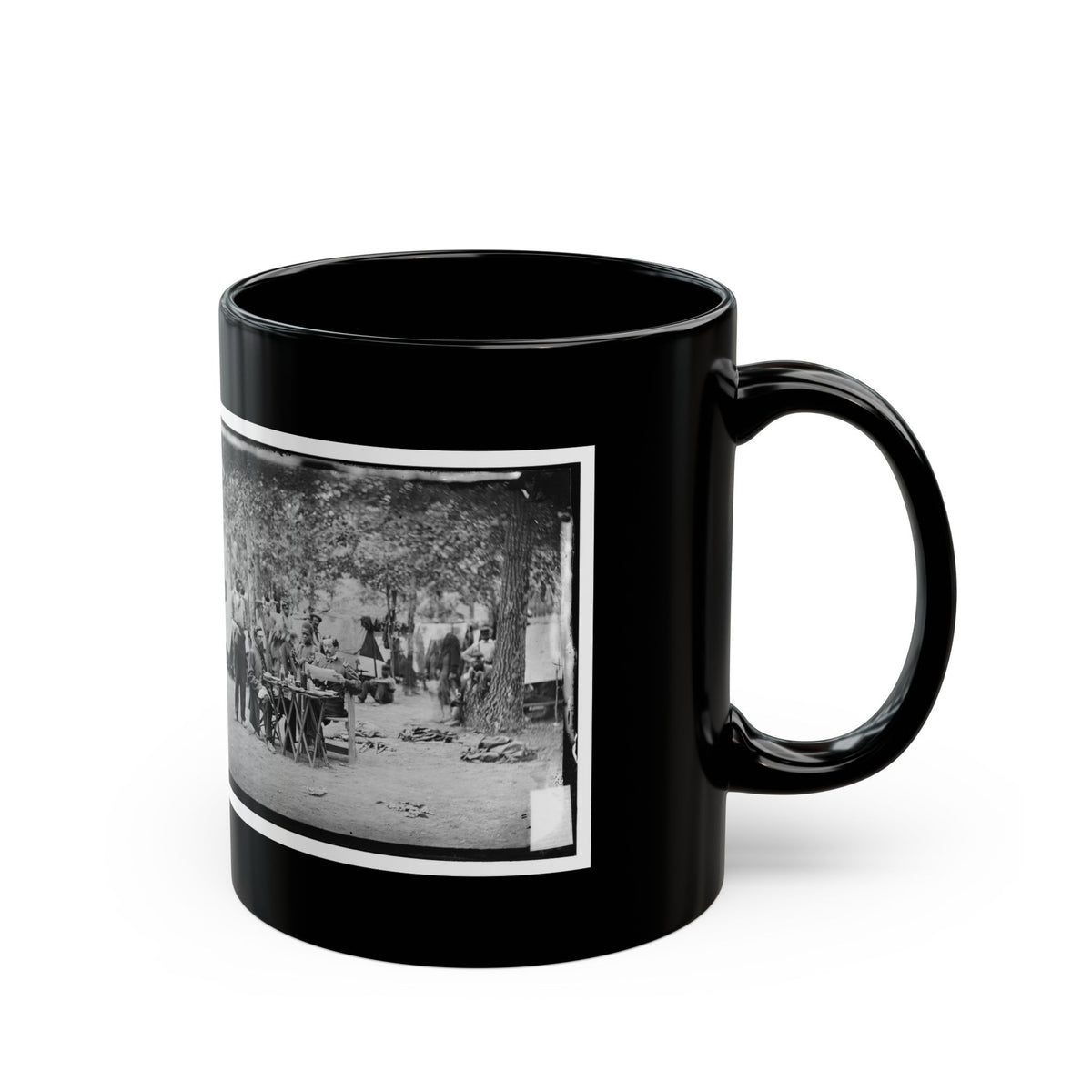 Bealeton, Virginia. Army Of The Potomac Officer's Mess Of Company D, 93d New York Infantry (U.S. Civil War) Black Coffee Mug