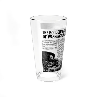 The Boudoir Battle Of Washington D. C., Man's Combat, December 1969 (Magazine Illustration) Pint Glass 16oz