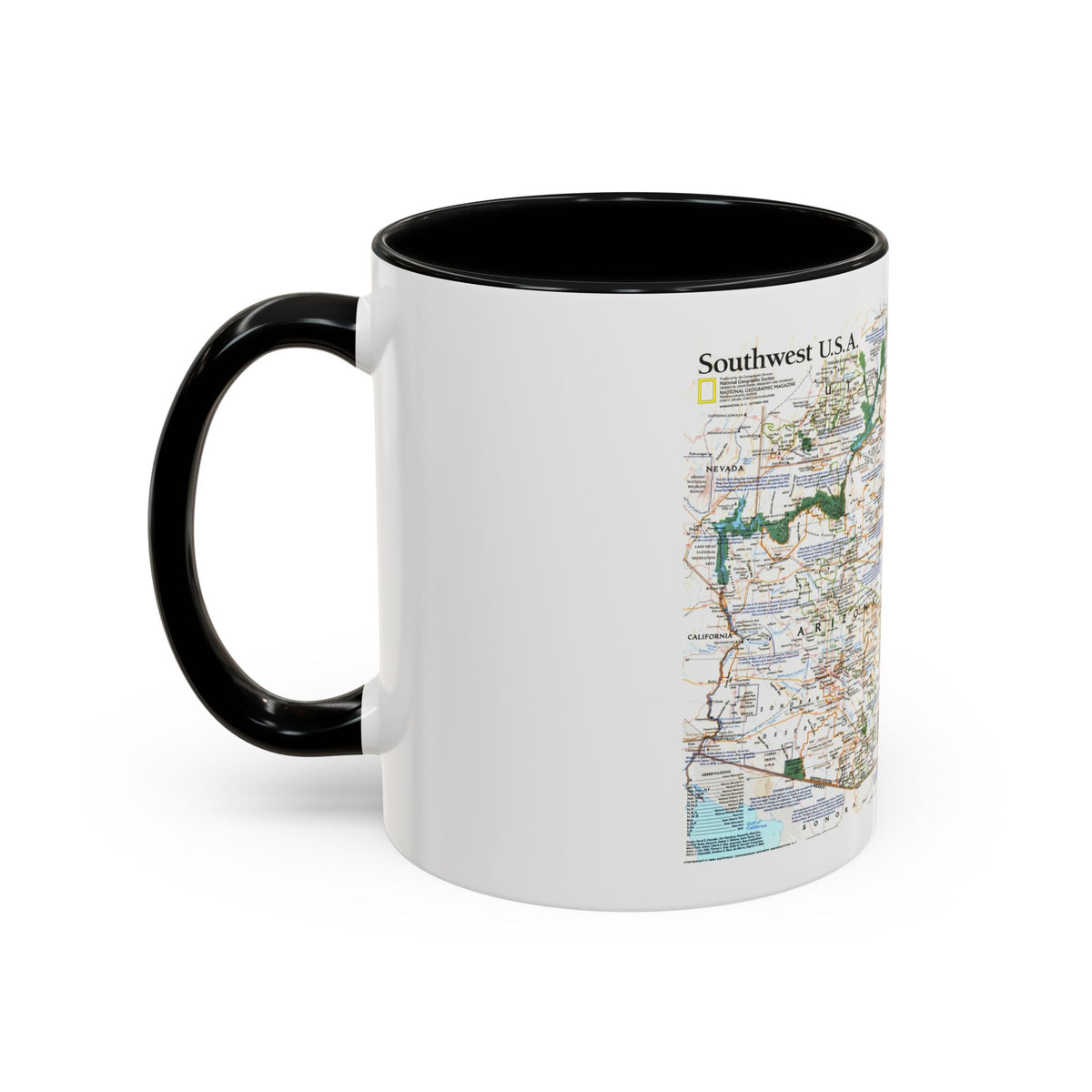 USA - Southwest (1992) (Map) Accent Coffee Mug