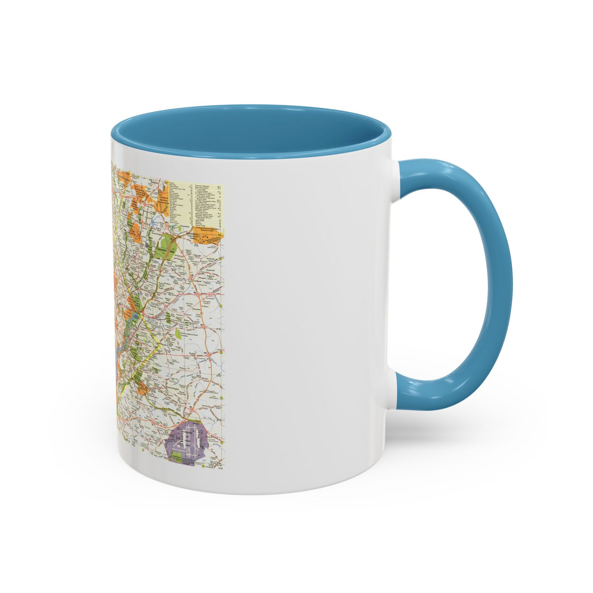 USA - Washington, Suburban (1964) (Map) Accent Coffee Mug
