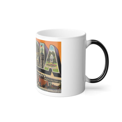 Greetings from Peoria Illinois (Greeting Postcards) Color Changing Mug 11oz