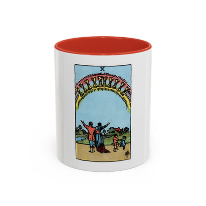 The 10 of Cups (Tarot Card) Accent Coffee Mug
