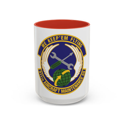 911th Aircraft Maintenance Squadron (U.S. Air Force) Accent Coffee Mug
