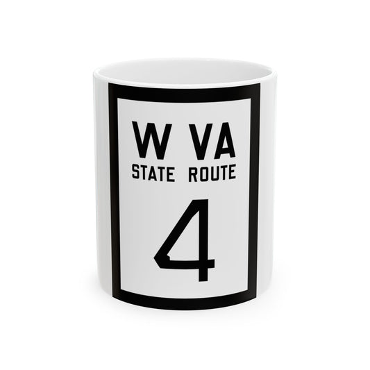 WV-4 1922 (Virginia) (Road Sign) White Coffee Mug-11oz-Go Mug Yourself