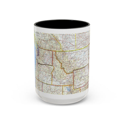 USA - Northwestern (1960) (Map) Accent Coffee Mug