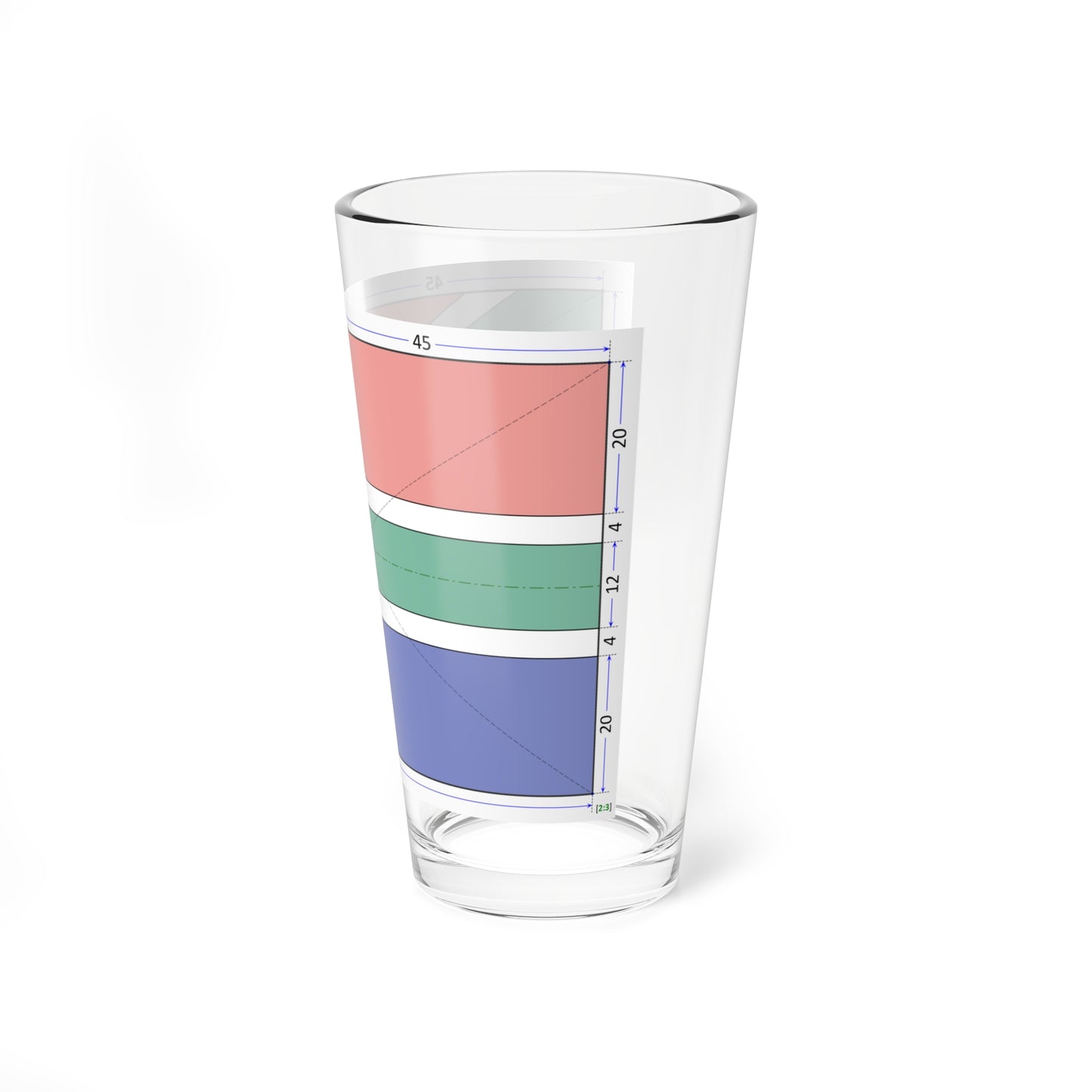 Flag of South Africa construction sheet (South Africa) Pint Glass 16oz