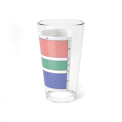 Flag of South Africa construction sheet (South Africa) Pint Glass 16oz
