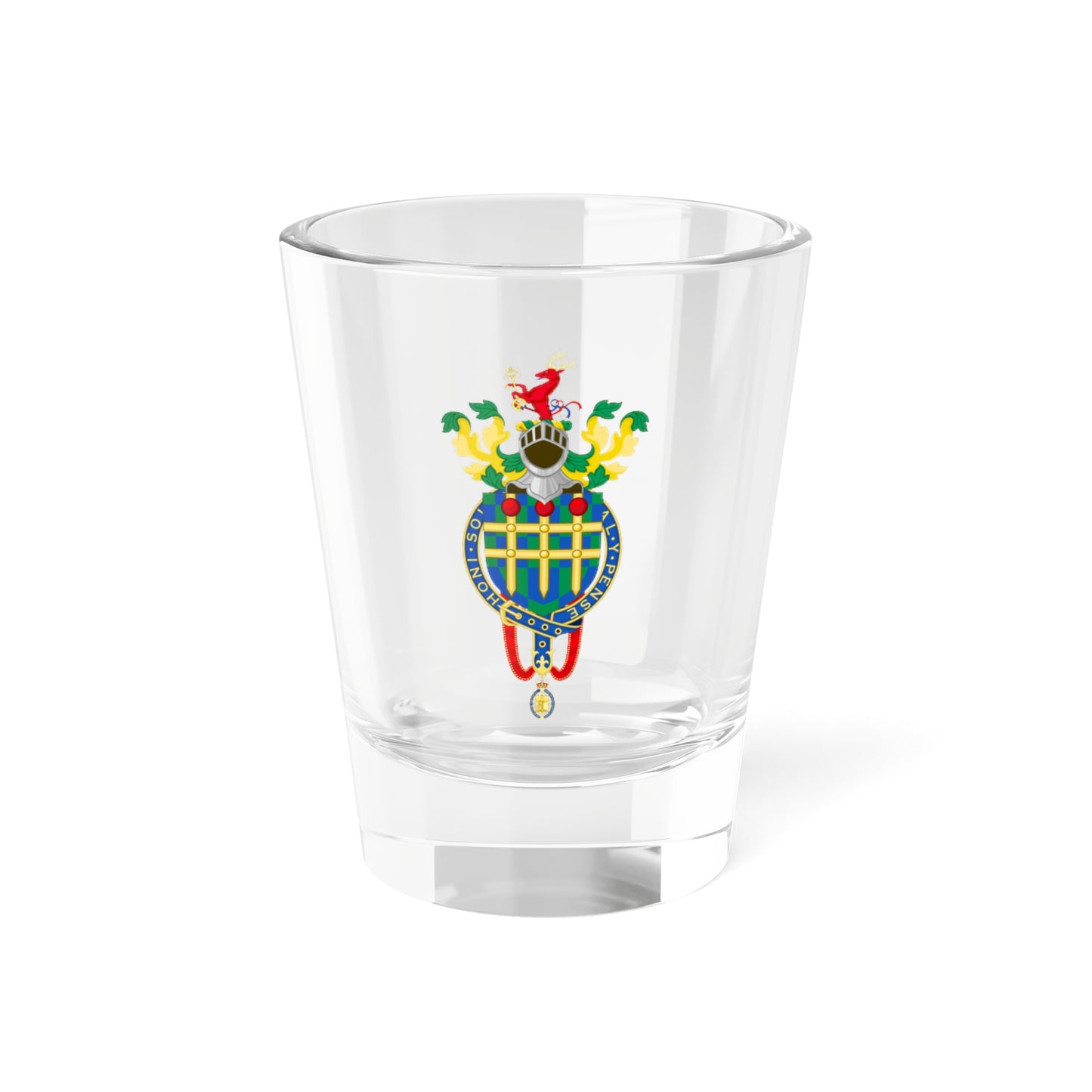 Coat of Arms of John Major (Spain) (Coat of Arms) Shot Glass 1.5oz