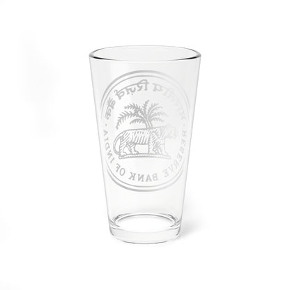 Seal of the Reserve Bank of India (India) (Coat of Arms) Pint Glass 16oz