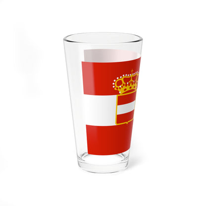 Austria-Hungary-flag-1869-1914-naval-1786-1869-merchant (Austria) Pint Glass 16oz