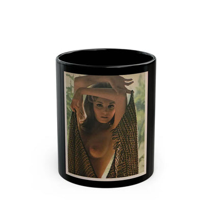 Victoria Vetri #51 - Playboy Mag. May '68 - 1 Photo - Partially Topless (Vintage Female Icon) Black Coffee Mug-11oz-Go Mug Yourself