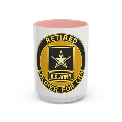 Retired Service Identification Badge (U.S. Army) Accent Coffee Mug