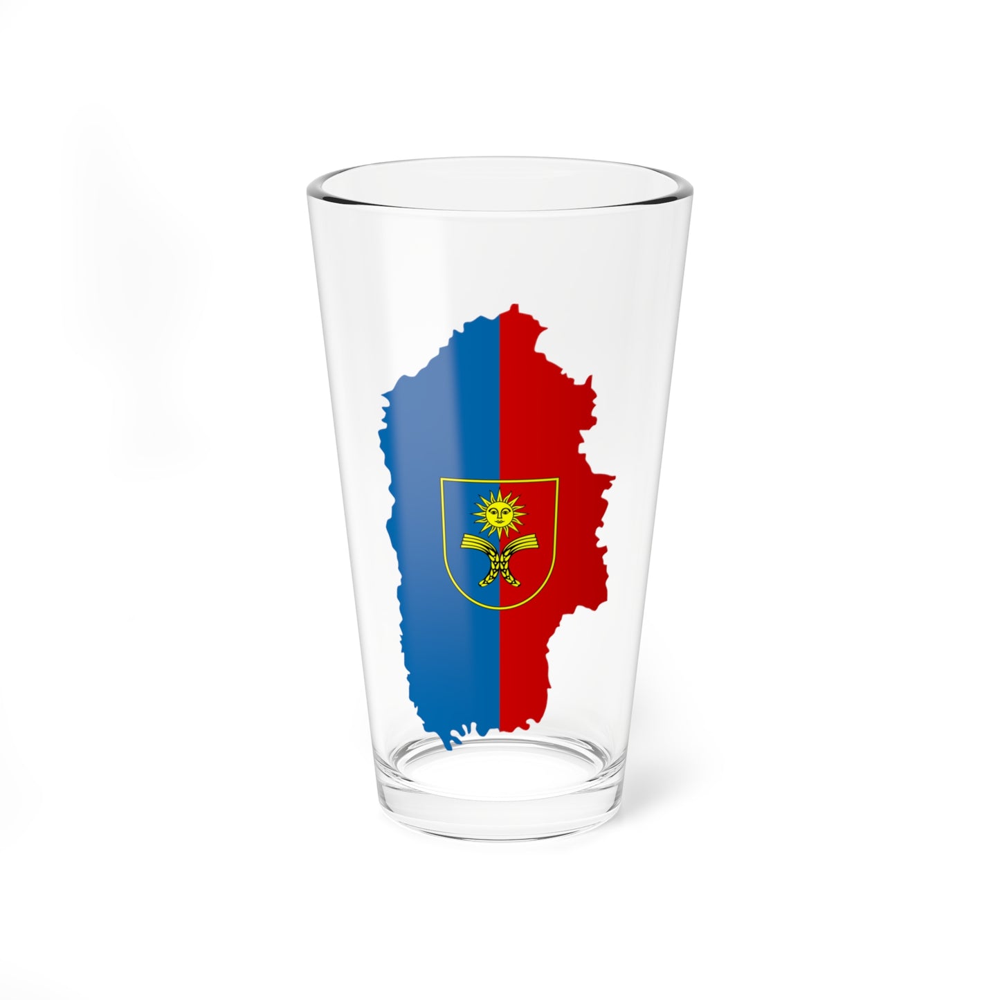 Flag-map of Khmelnytskyi Oblast (Ukraine) Pint Glass 16oz