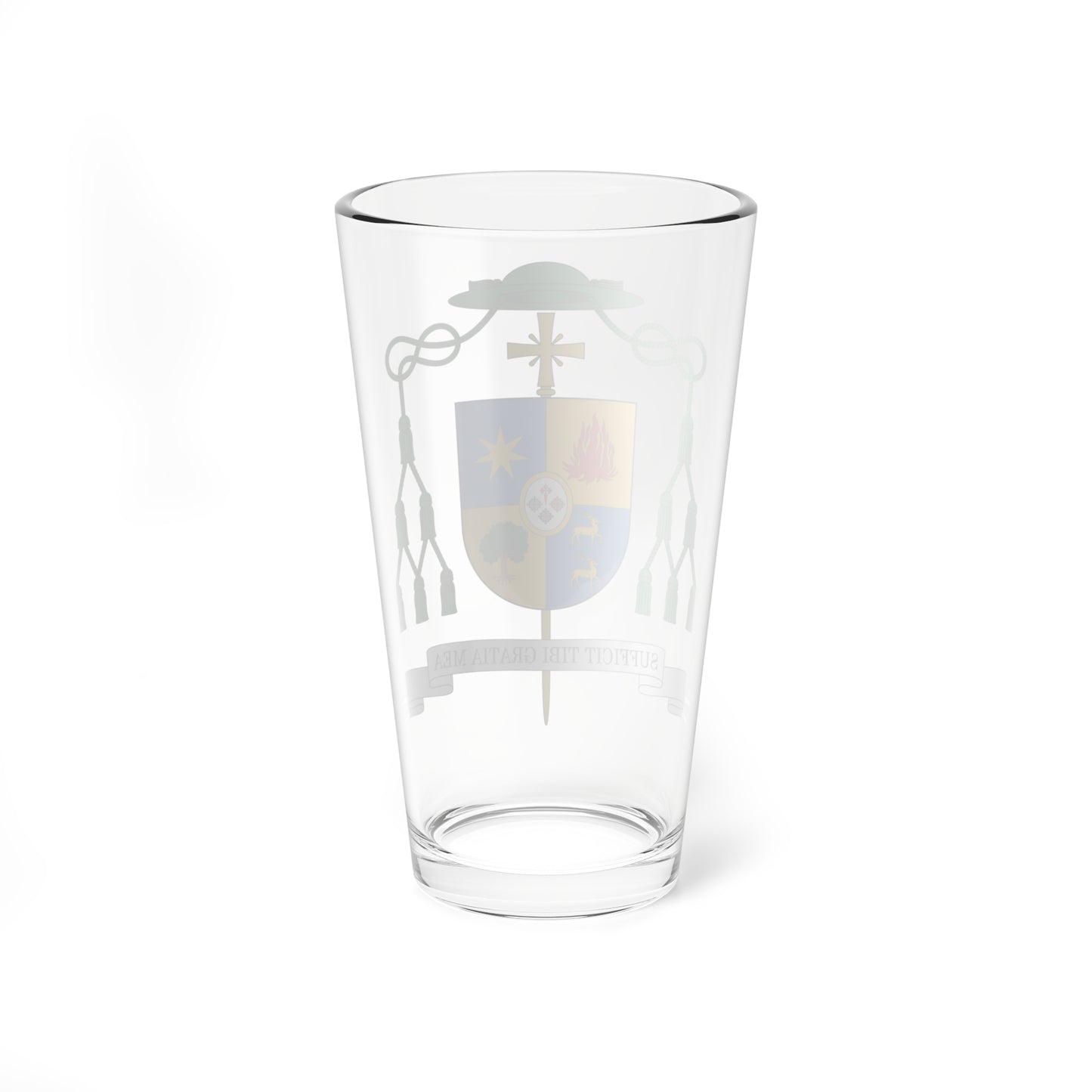 Escudo de Gerardo Melgar Viciosa.obispo de Ciudad Real (Spain) (Coat of Arms) Pint Glass 16oz