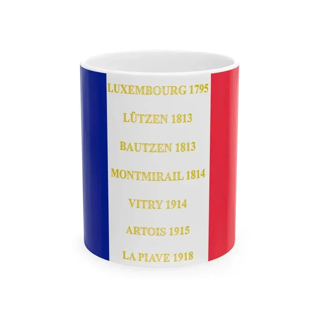 138e regiment dinfanterie de ligne-drapeau (France) White Coffee Mug 11oz - Go Mug Yourself