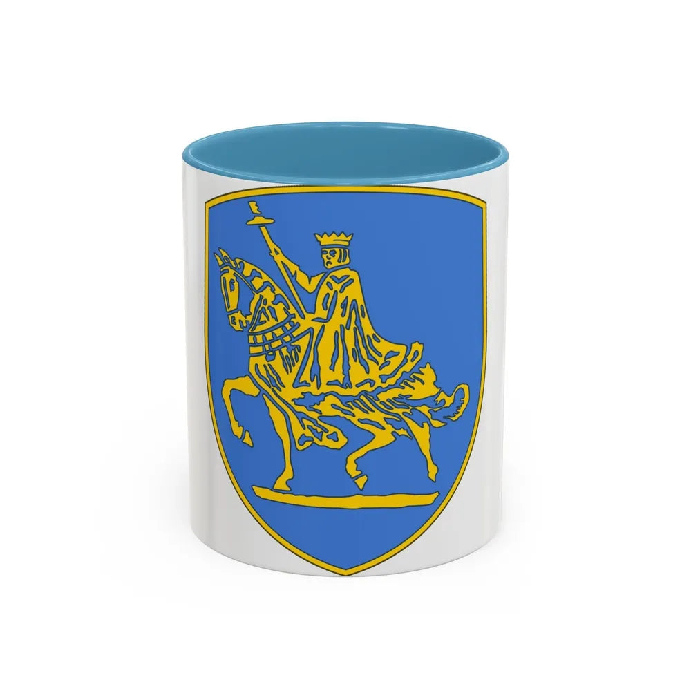 138th Infantry Regiment (U.S. Army) Accent Coffee Mug-11oz-Light Blue-Go Mug Yourself