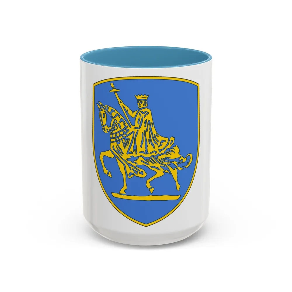 138th Infantry Regiment (U.S. Army) Accent Coffee Mug-15oz-Light Blue-Go Mug Yourself