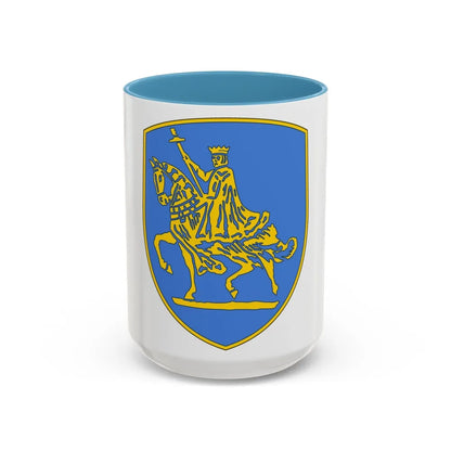 138th Infantry Regiment (U.S. Army) Accent Coffee Mug-15oz-Light Blue-Go Mug Yourself