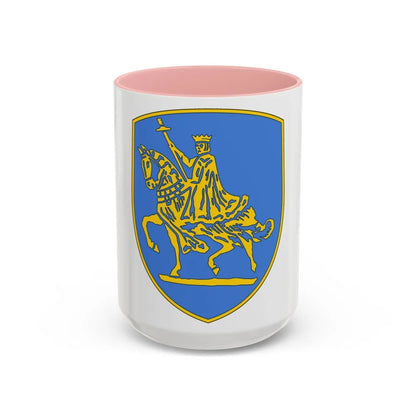 138th Infantry Regiment (U.S. Army) Accent Coffee Mug-15oz-Pink-Go Mug Yourself