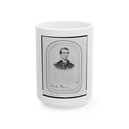 Charles A. Atwell, Bust Portrait, Facing Right, Wearing Military Uniform (U.S. Civil War) White Coffee Mug