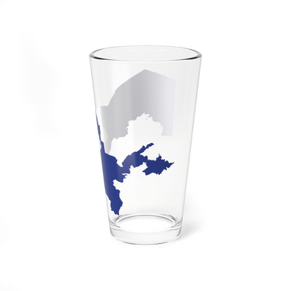 Flag-map of Uzbekistan CIS (Uzbekistan) Pint Glass 16oz
