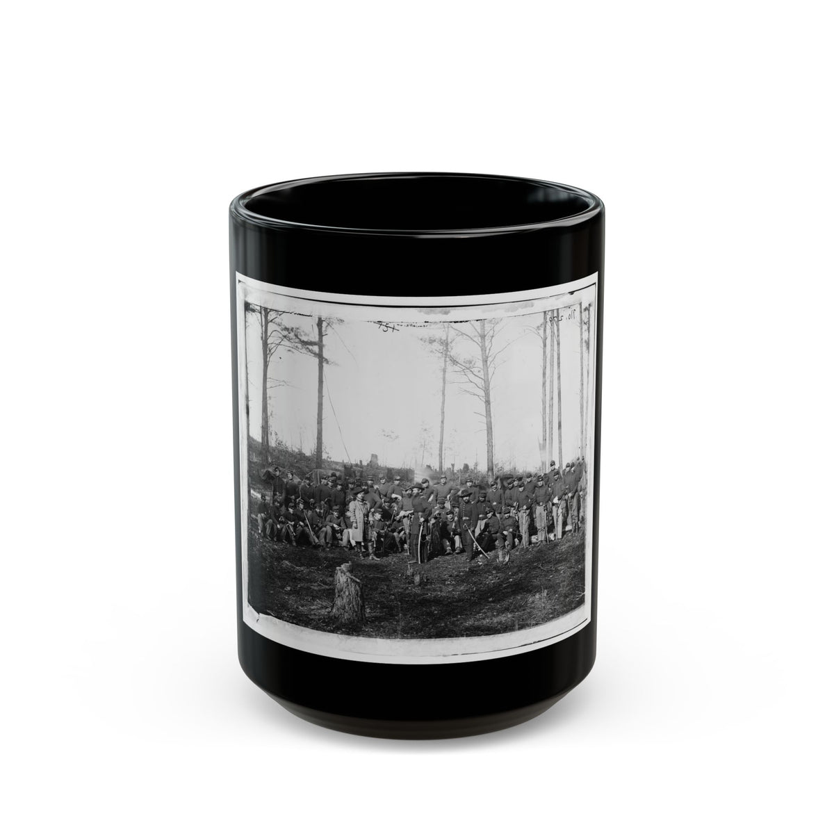 Brandy Station, Va. Officers And Men Of Co. K, 1st U.S. Cavalry (1st Division, Cavalry Corps) (U.S. Civil War) Black Coffee Mug