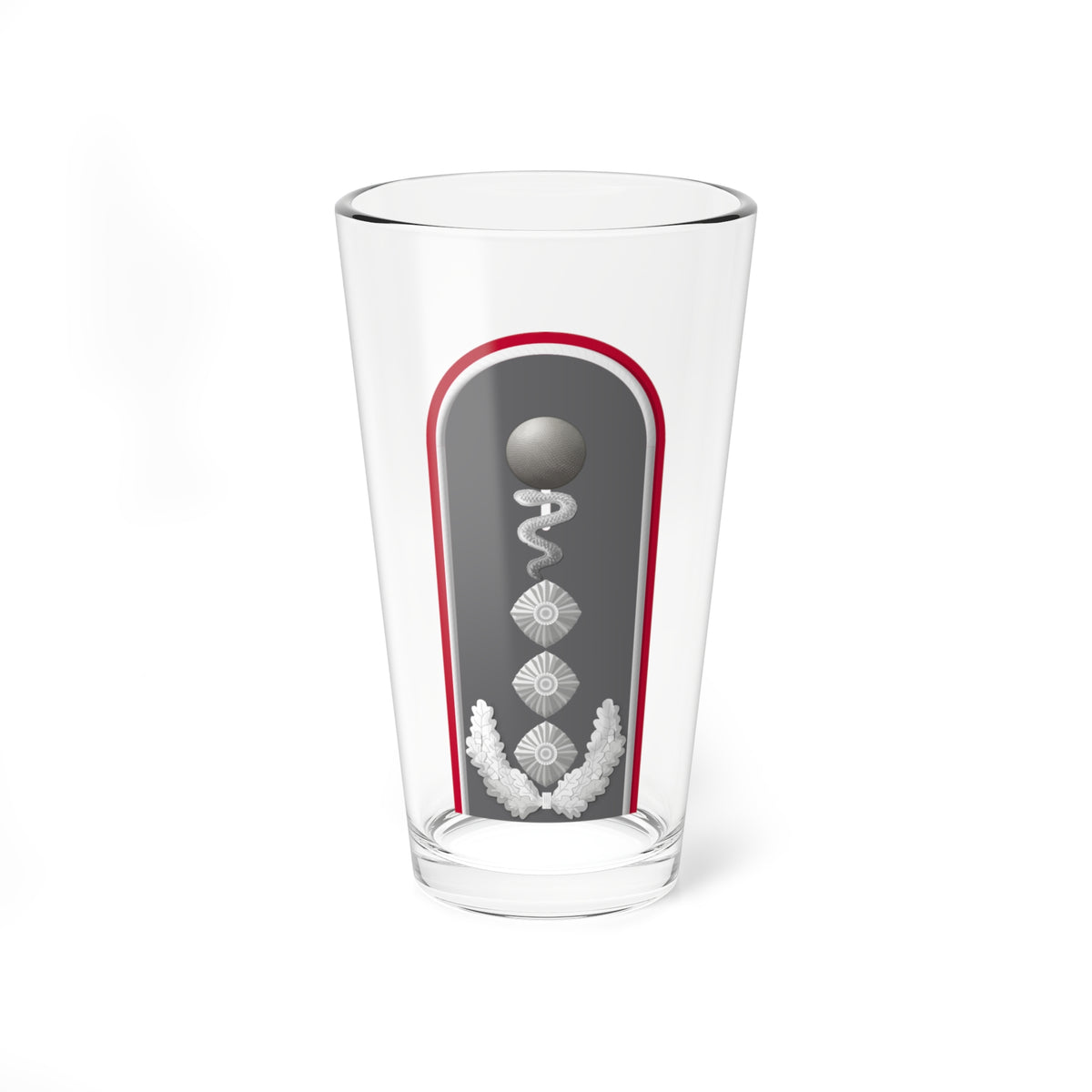 HD H 53e Oberstveterinär i.G. TM L (Military Rank) Pint Glass 16oz