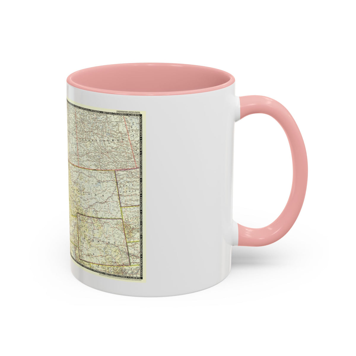 USA - Northwestern (1950) (Map) Accent Coffee Mug