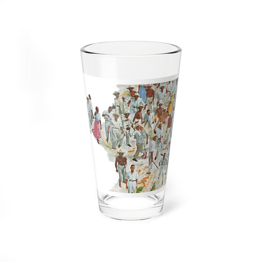 Terror In The Streets by Richard Stern, The Saturday Evening Post, 1958 (Magazine Illustration) Pint Glass 16oz