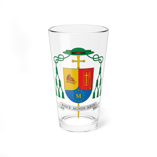 Escudo de Argemiro de Azevedo (Spain) (Coat of Arms) Pint Glass 16oz