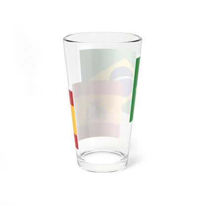 Spain-Brazil Flag (Spain) Pint Glass 16oz