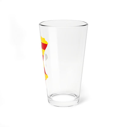 Flag map of Valencia (Spain) Pint Glass 16oz