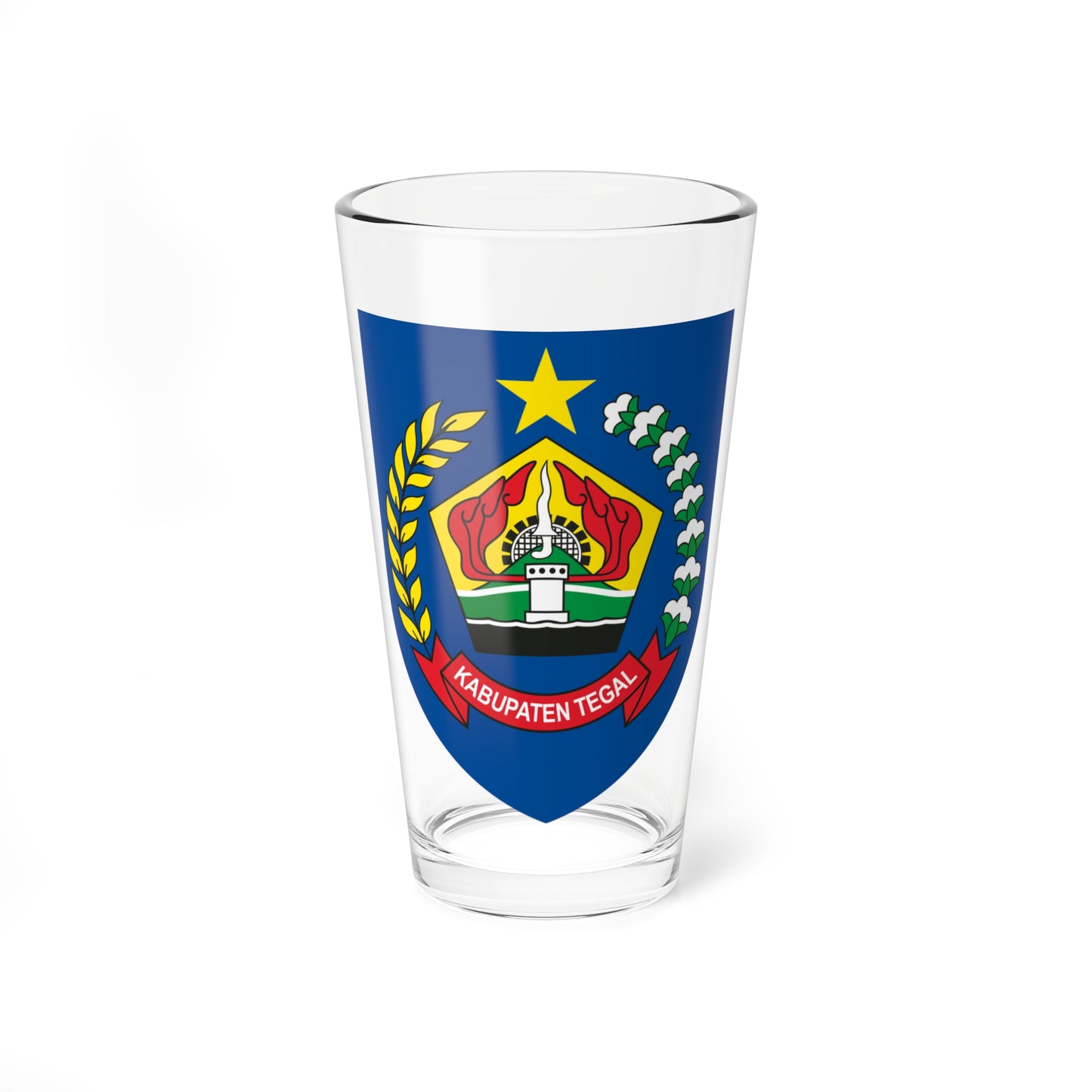 Shield of Tegal Regency (Indonesia) (Coat of Arms) Pint Glass 16oz