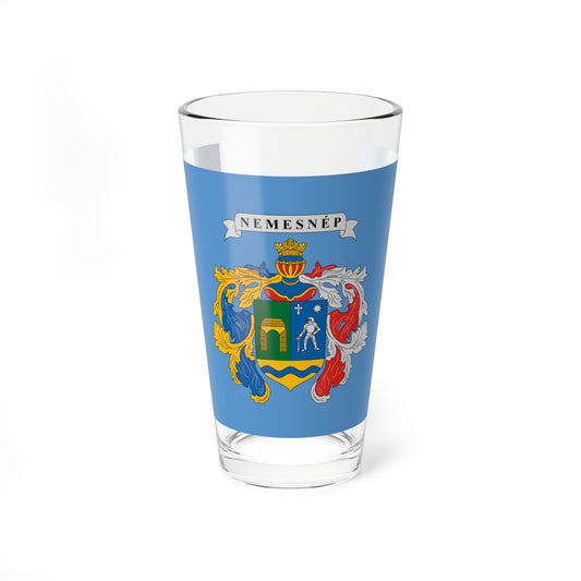 Flag of Nemesnep (Hungary) Pint Glass 16oz