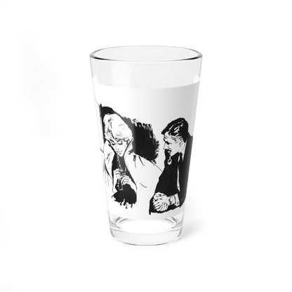 The Girl On The Train by Jose Bernini, Home magazine, 1961 (Magazine Illustration) Pint Glass 16oz