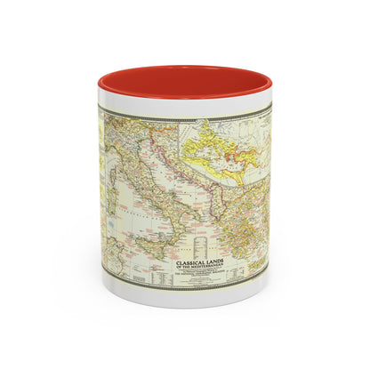 Mediterranean - Classical Lands (1949) (Map) Accent Coffee Mug